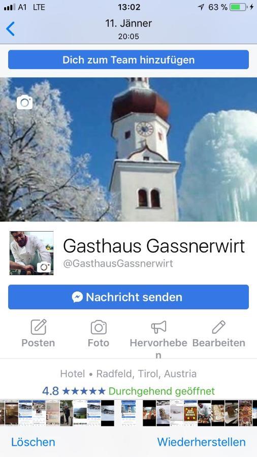 Gassnerwirt Radfeld Hotel Exterior foto